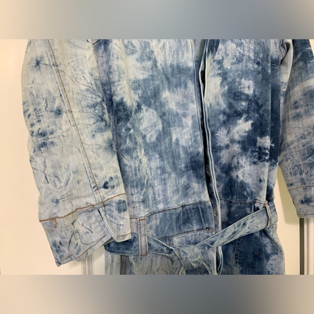 Gabrielle Union XS Tie-Dye Denim Jumpsuit NY&Co - Picture 7 of 12